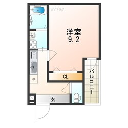 出屋敷駅 徒歩7分 1階の物件間取画像